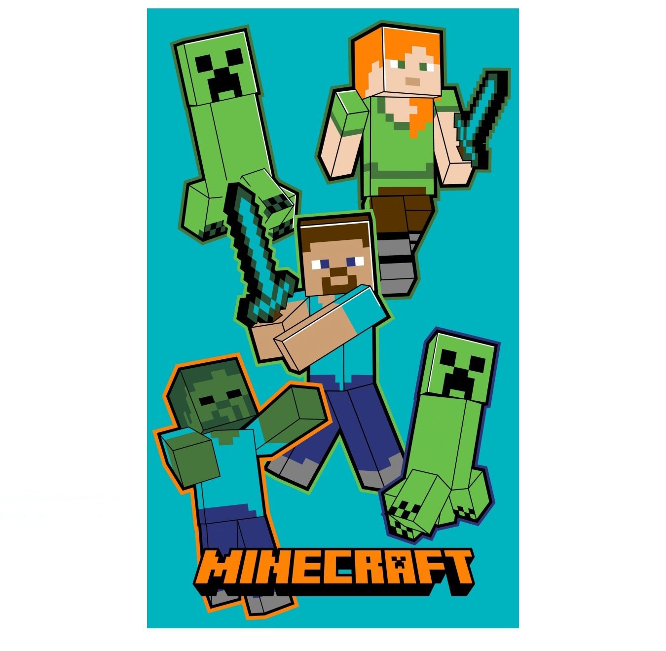 Jerry Fabrics Dětský ručník Minecraft Crawler 30 × 50 cm