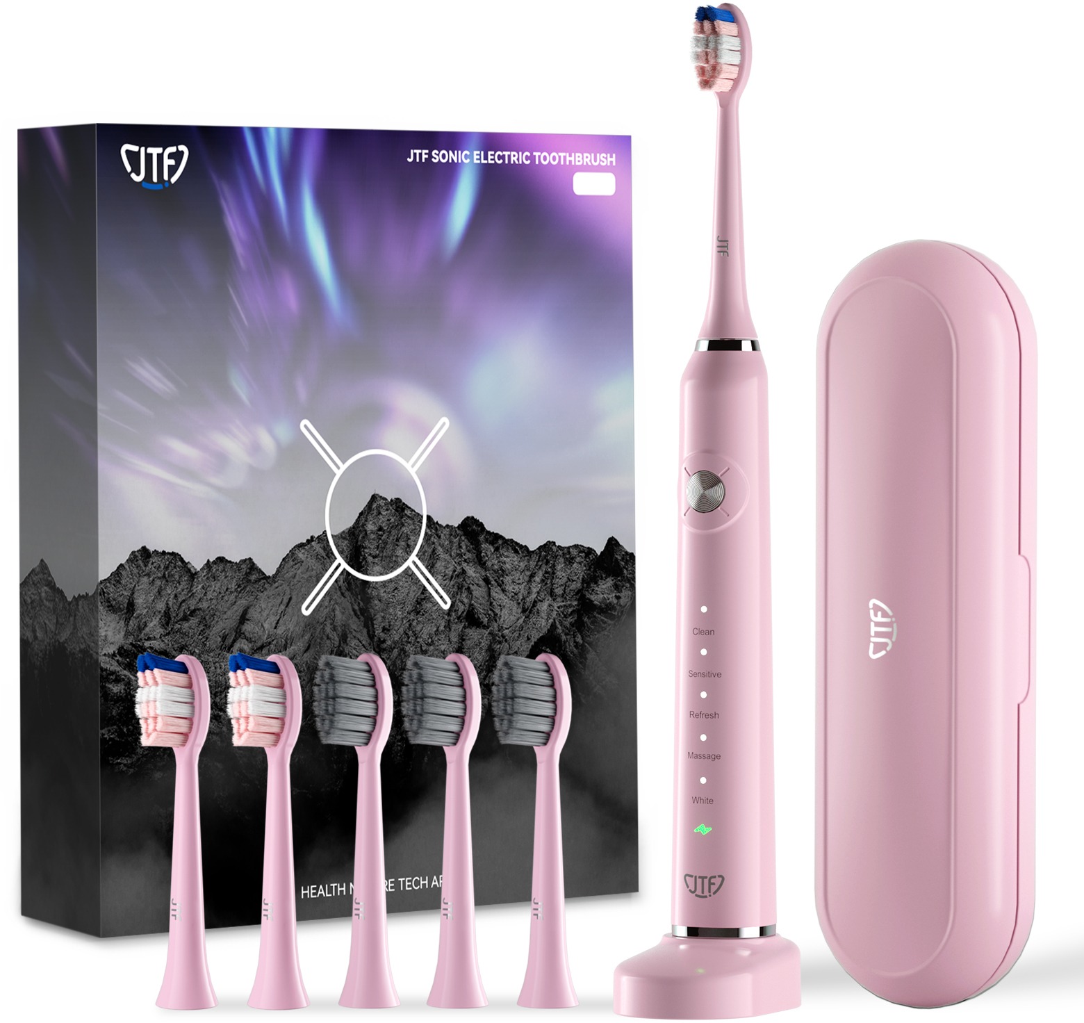 JTF P200 Pink, cestovní pouzdro, náhradní hlavice 6 ks