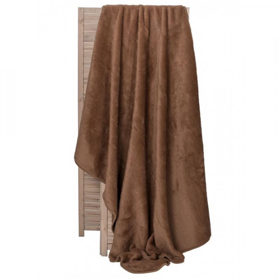 Deka z ovčí vlny Merino dvouvrstvá (oboustranná) hnědá (camel) - 160 x 200 cm