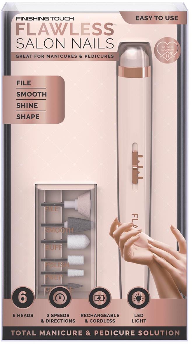 Flawless Finishing Touch Salon Nails domácí elektrická manikúra