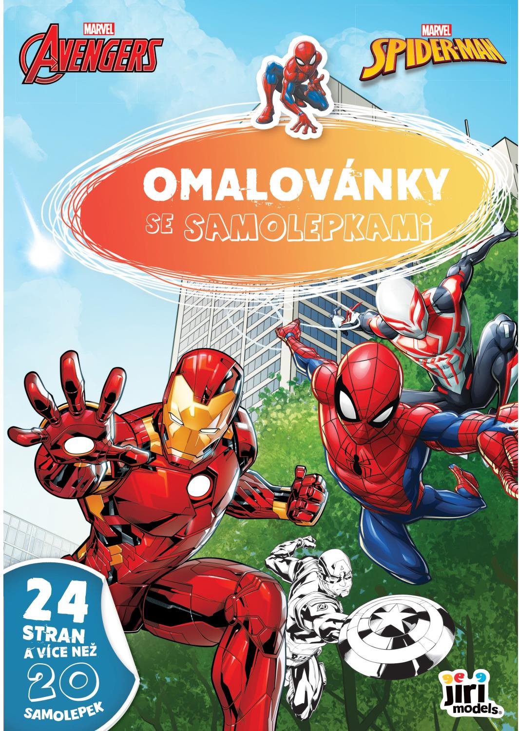 Jiri Models Omalovánky A4 se samolepkami Marvel