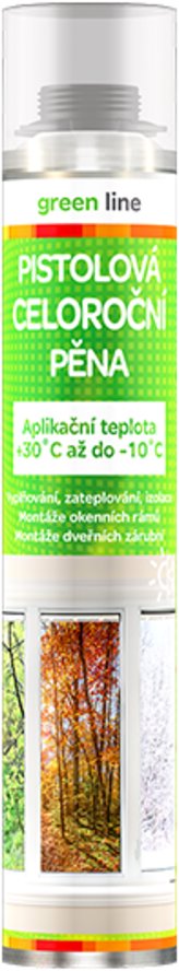 Green Line Celoroční pěna - montážní, pistolová, 750 ml, zelená