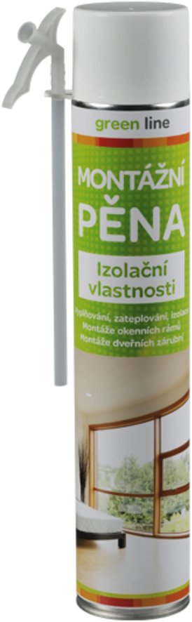 Green Line Montážní pěna - trubičková, 750 ml, žlutá