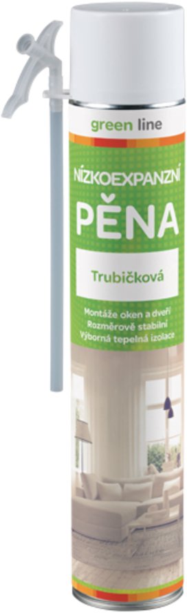 Green Line Nízkoexpanzní montážní pěna - trubičková, 750 ml, žlutá
