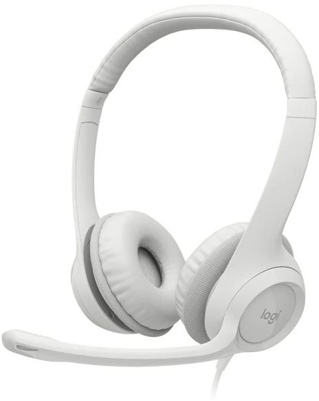 Logitech USB Headset H390 bílý