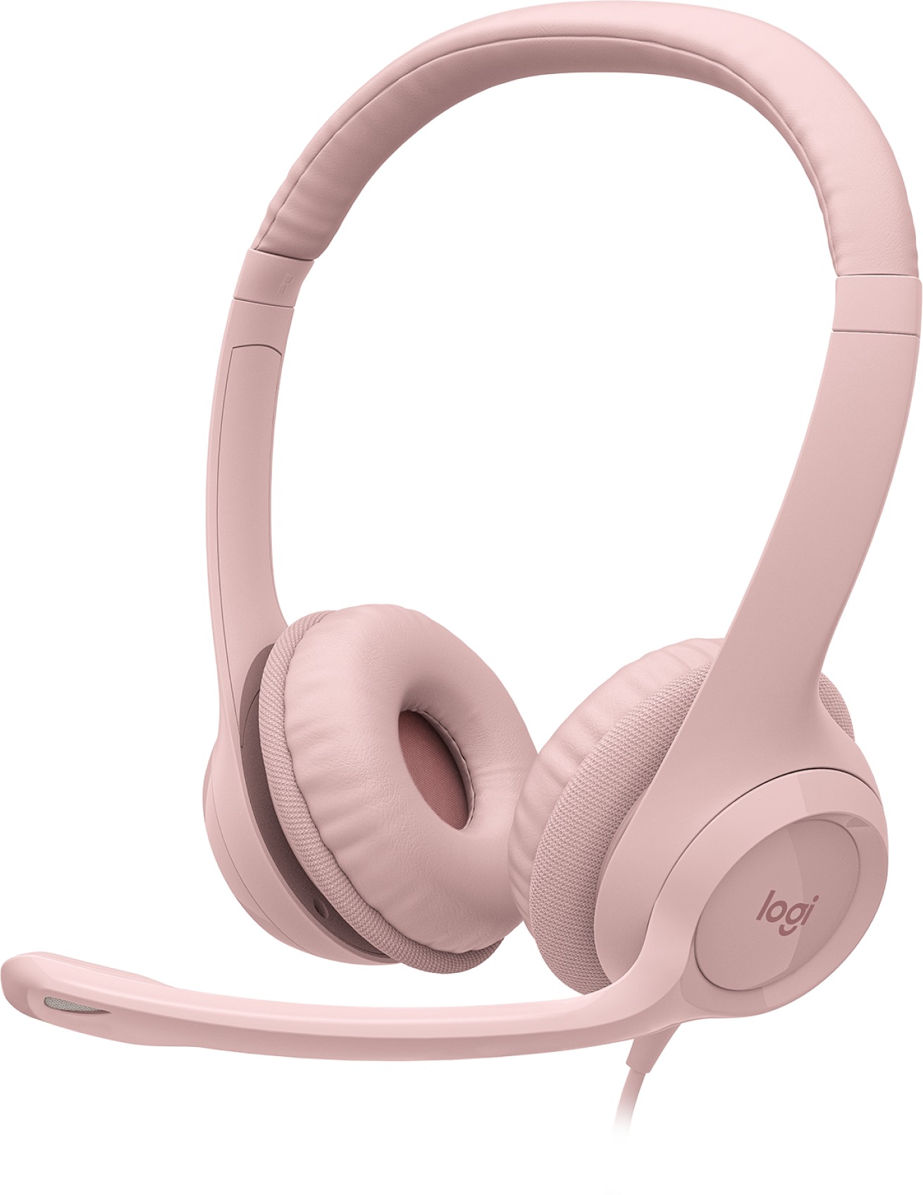 Logitech USB Headset H390, růžová