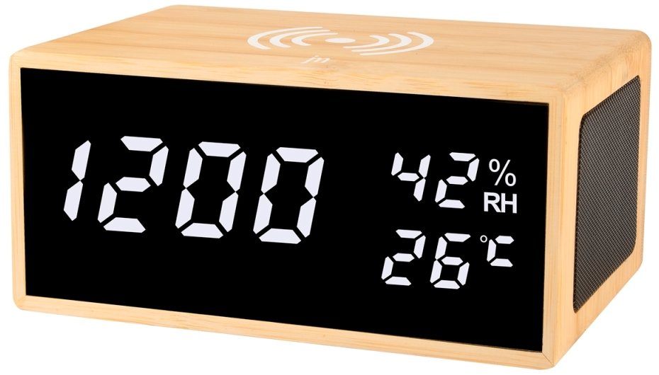 jm Digitální stolní hodiny JD9533 s nabíječkou smartphonů 15cm