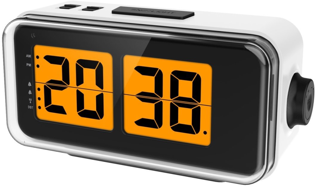jm Digitální stolní překlápěcí hodiny JD9042B řízené signálem DCF 16cm