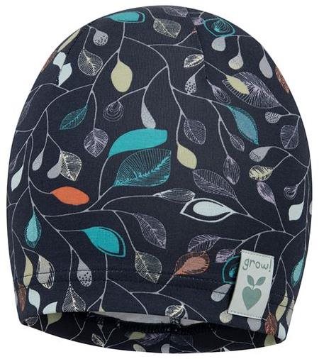 Broel dívčí čepice Bonita lístky modrá 46 cm
