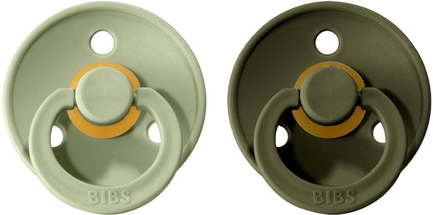 Bibs Colour dudlík z přírodního kaučuku 2 ks Sage / Hunter Green - velikost 2 (6-18m.)