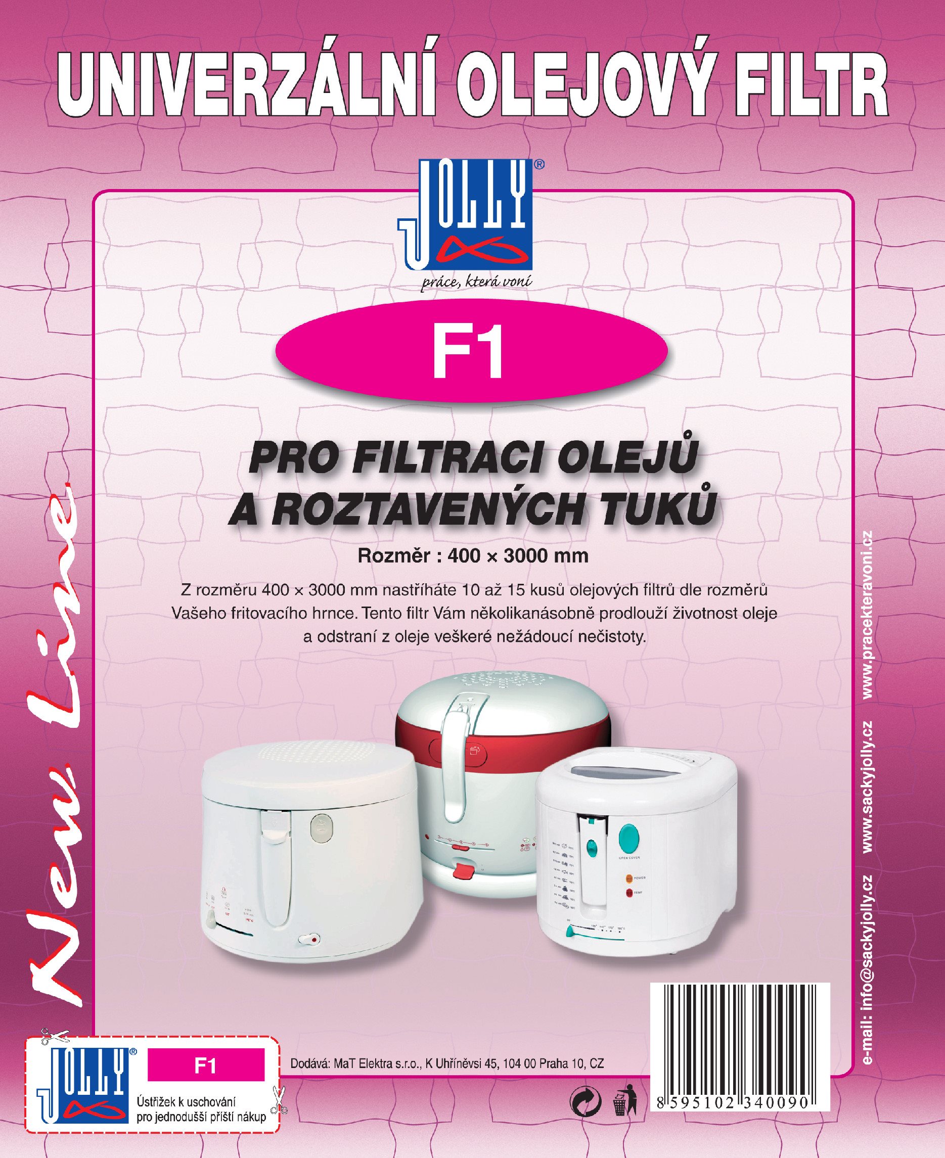 Olejový filtr do fritovacích hrnců (pod koš) F1