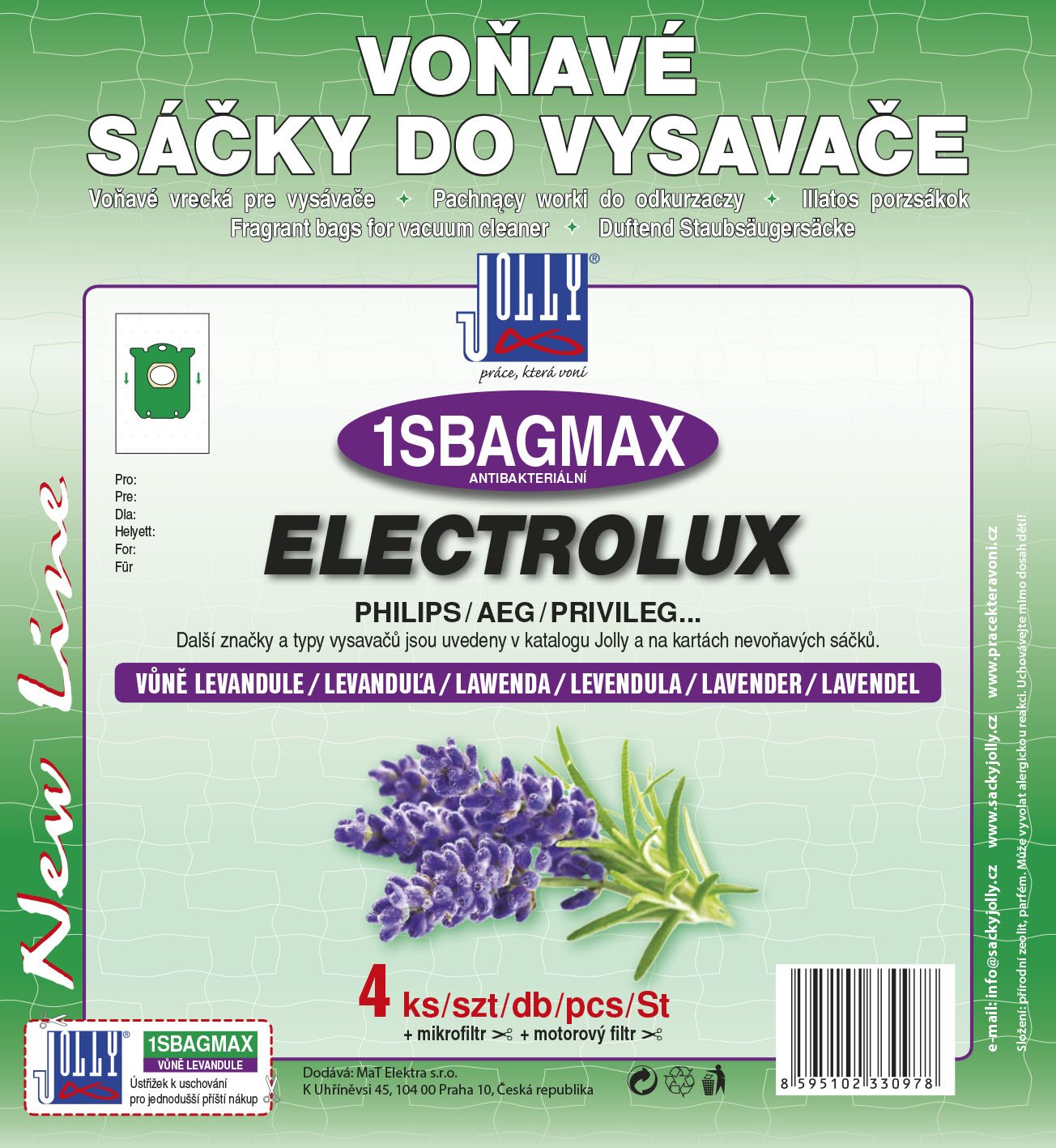 Sáčky do vysavače 1SBAG MAX - vůně levandule