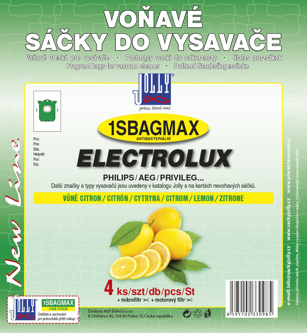 Sáčky do vysavače 1SBAG MAX - vůně citron