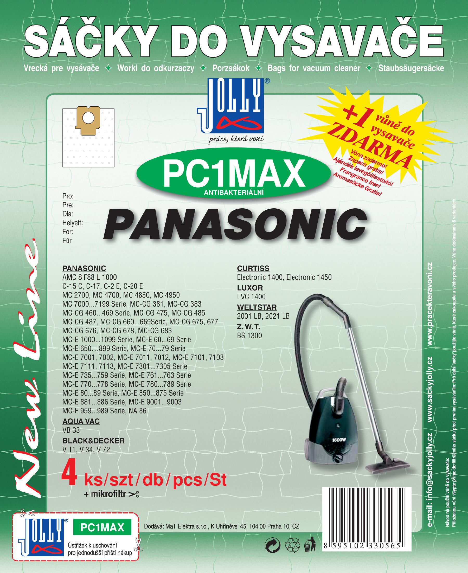 Sáčky do vysavače PC1 MAX - textilní