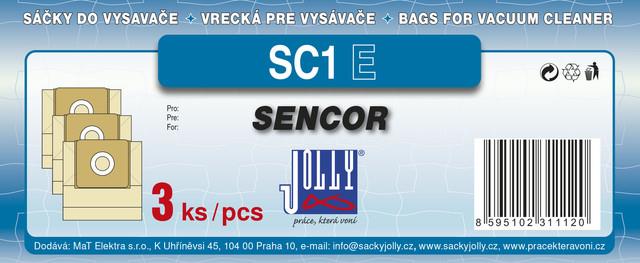 JOLLY Sáčky do vysavače SC1 E, 3 ks