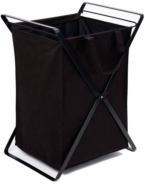 YAMAZAKI Skládací koš na prádlo Tower, 45 l, černý