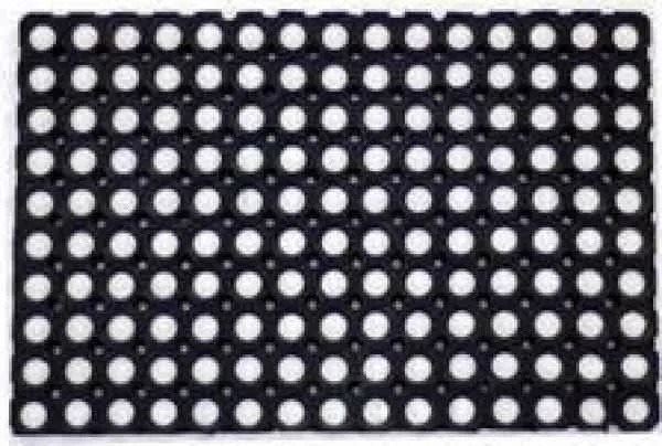 DuraHome Rohož gumová Rote 50 × 100 x 1,6 cm, černá