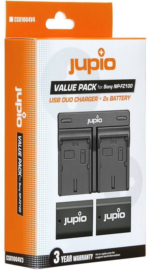 Jupio 2x NP-FZ100 - 2040 mAh + nabíječka duální pro Sony