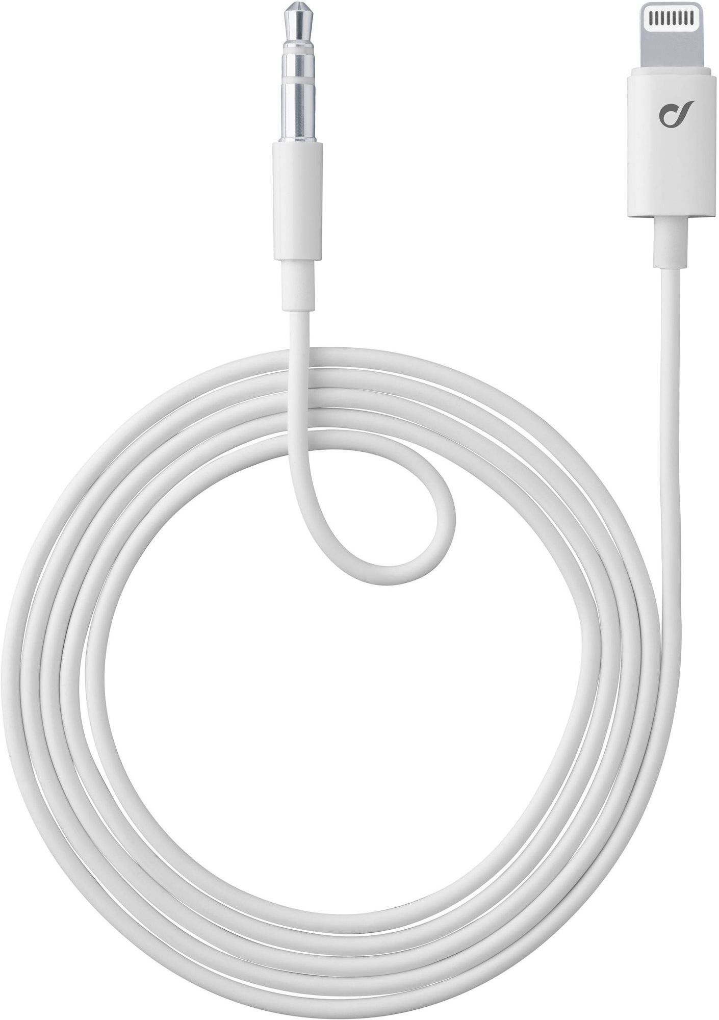 Cellularline Aux Music Cable konektory Ligtning + 3.5 mm jack MFI certifikace bílý