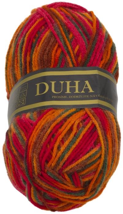 Duha 50g - 048 oranžová, hnědá, červená