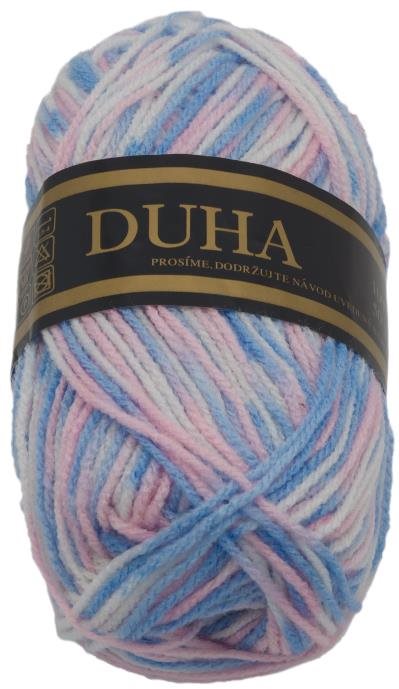 Duha 50g - 050 bílá, modrá, růžová