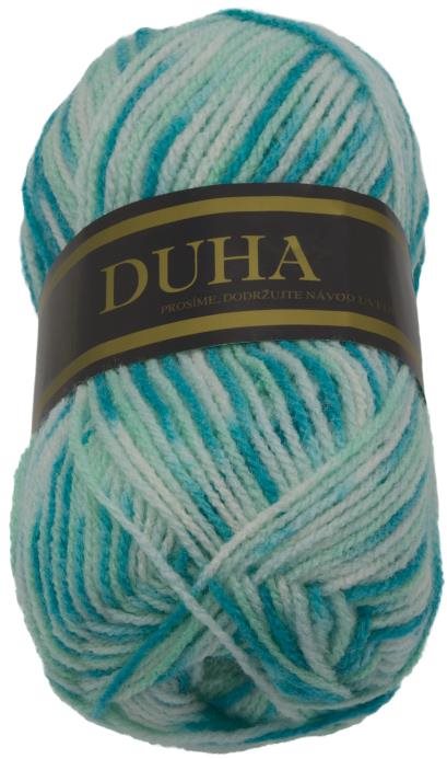 Duha 50g - 294 bílá, tyrkysová, modrá