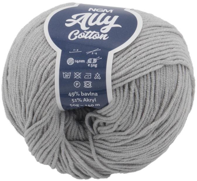 Ally cotton 50g - 001 sv.šedá