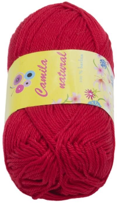 Camilla natural 50g - 19 červená