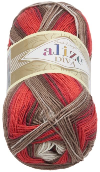 DIVA batik 100g - 4574 bílá, béžová, vínová