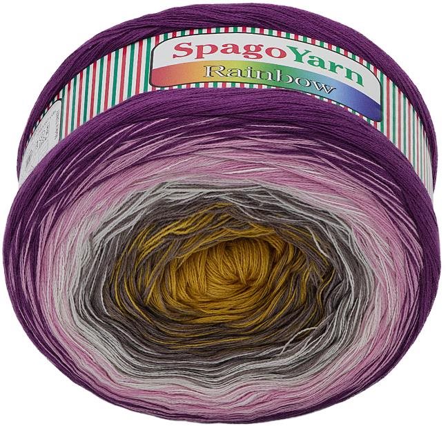 SpagoYarn Rainbow 250g - 4 růžovo-fialová