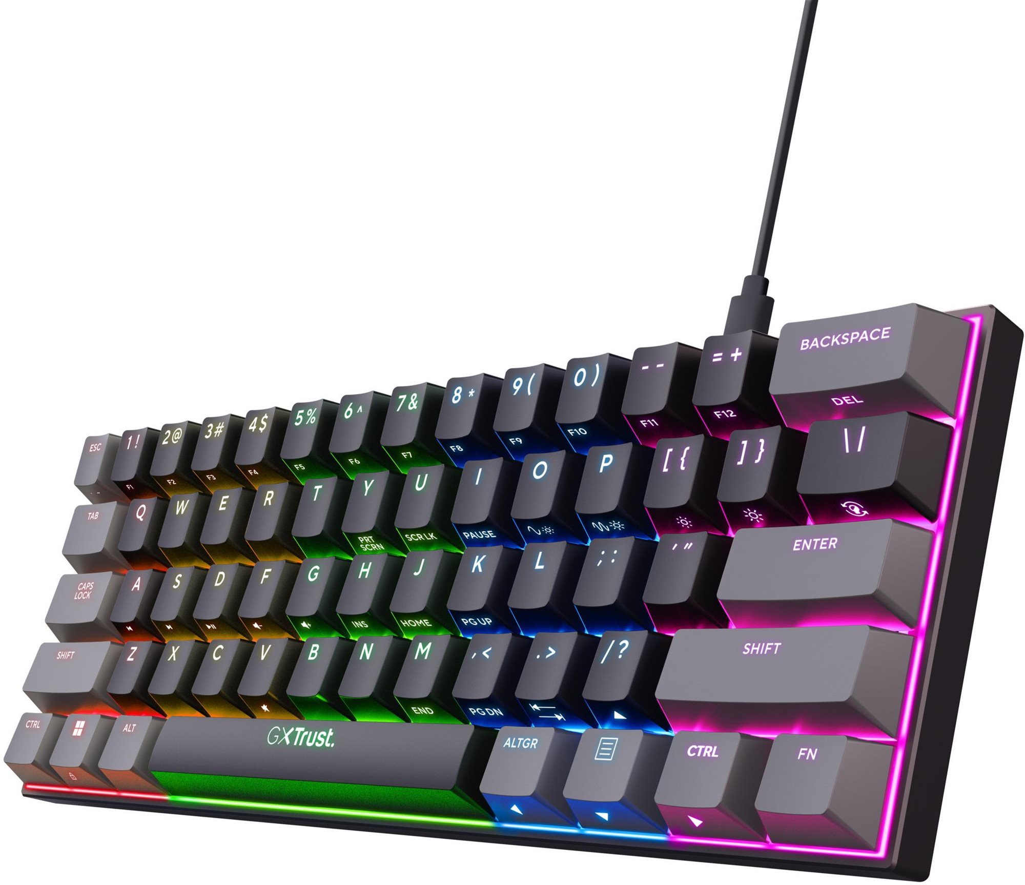 Trust GXT867 Acira 60% Mini Gaming Keyboard US
