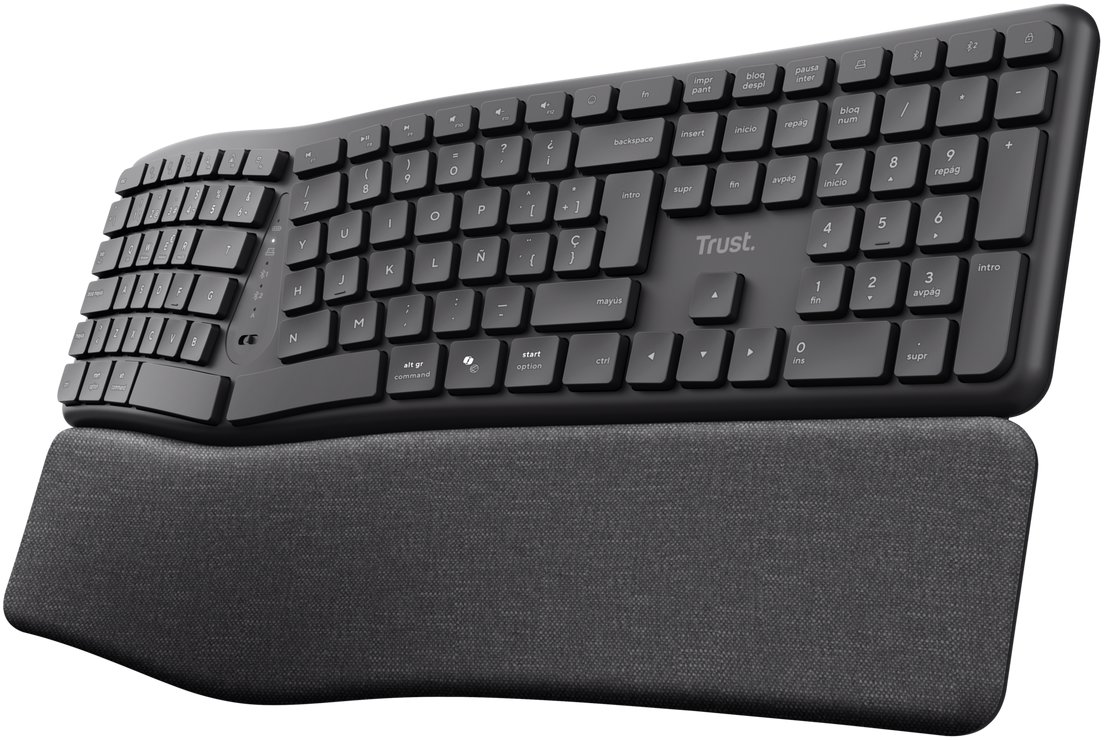 Trust KEYRA Ergonomic Multi-device Wireless klávesnice