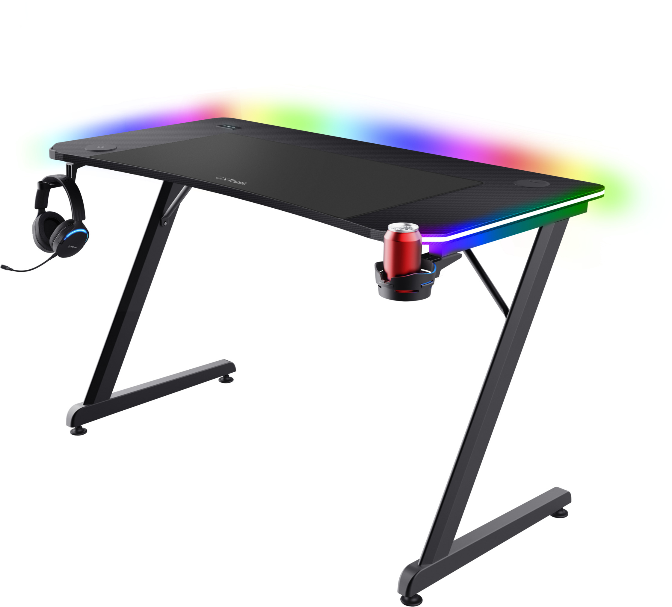 Herní stůl Trust GXT710 LUMINUS PRO RGB s RGB osvětlením