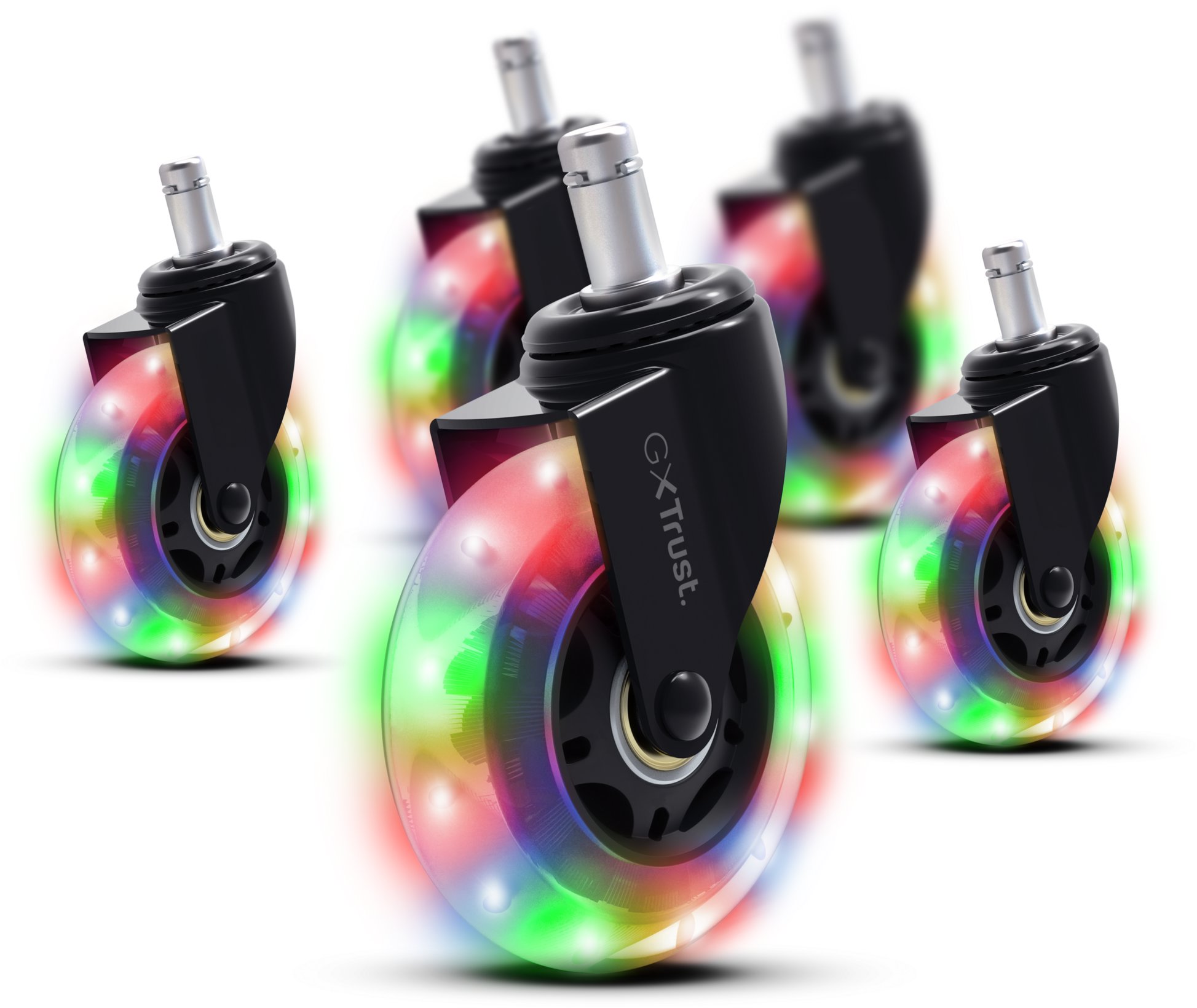 Kolečka Trust GXT701 LED GEL WHEEL s moderním designem a LED osvětlením.