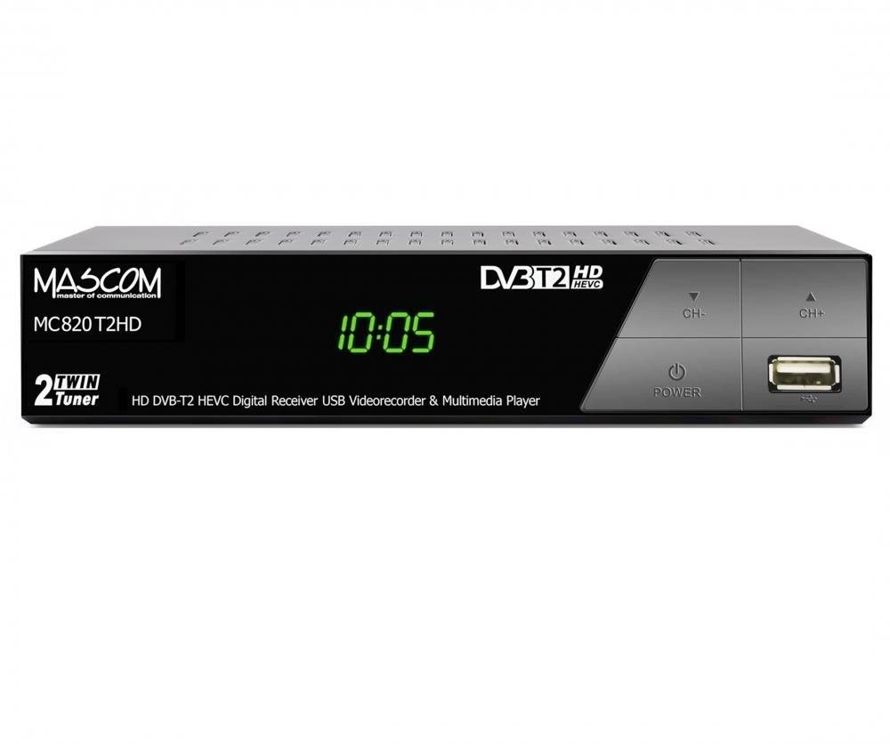 Mascom MC820 T2 HD Twin tuner H.265 HEVC