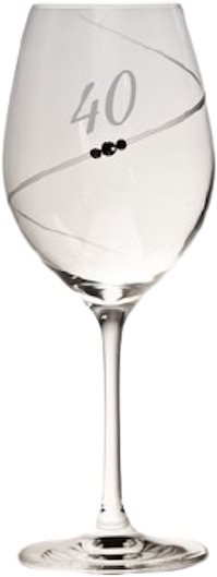 B.BOHEMIAN Jubilejní sklenička na víno "40" 470 ml COSMIC 1 ks