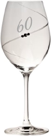 B.BOHEMIAN Jubilejní sklenička na víno "60" 470 ml COSMIC 1 ks