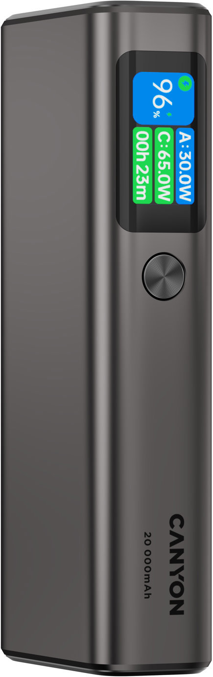 Canyon PB-230, 20000 mAh, PD 130W, TFT display, dark grey