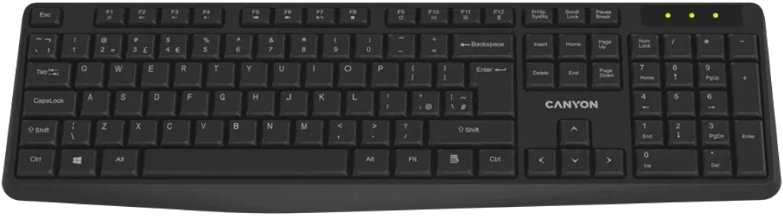 CANYON KB-W01 EN/CS Wireless Black - CZ