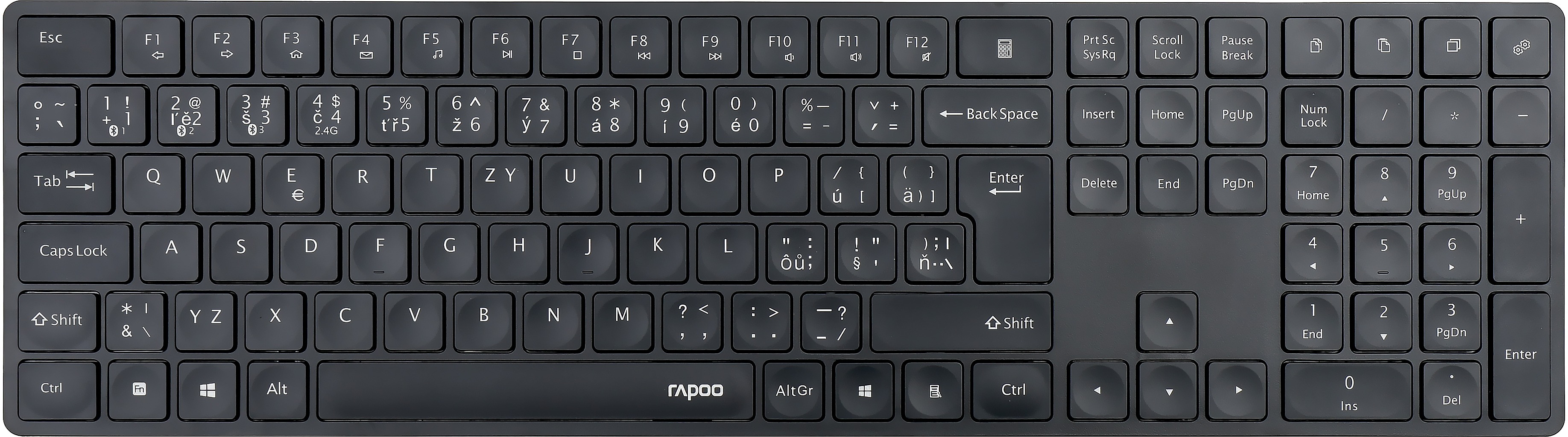 Rapoo E8020M multi-mode, černá - CZ/SK