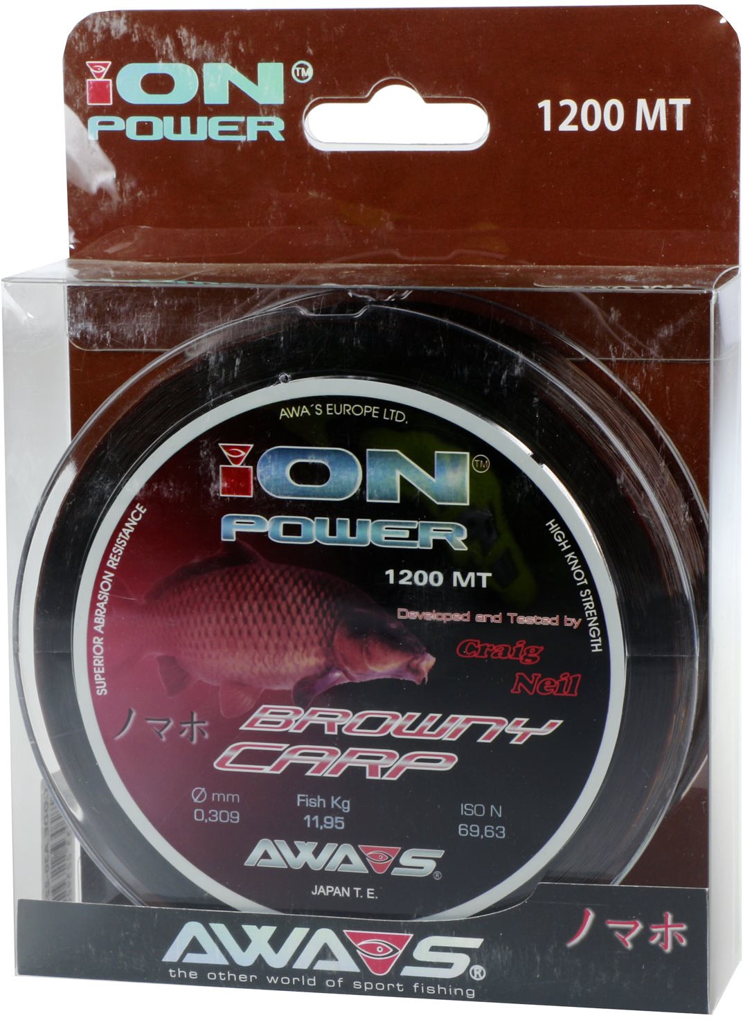 Awa Shima - Vlasec Ion Power Browny Carp 0,309mm 11,95kg 1200m