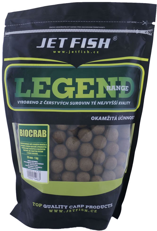 Jet Fish Boilie Legend Biocrab 20mm 1kg