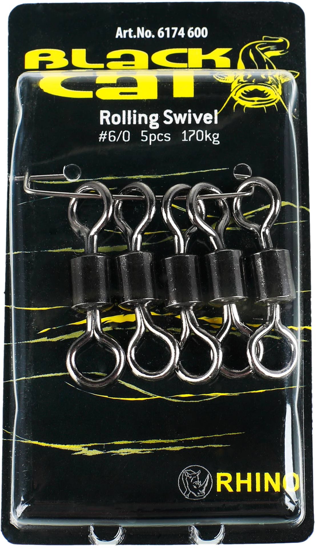 Black Cat Rolling Swivel Velikost 6/0 170kg 5ks