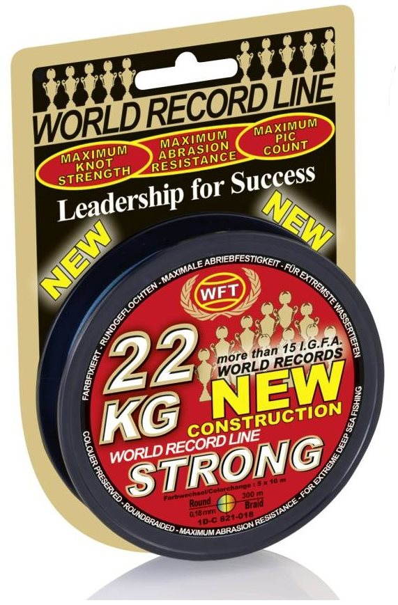 WFT - Šňůra NEW 22KG Strong 0,18mm 300m Zelená