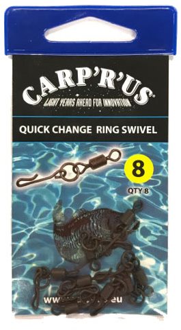 Carp´R´Us Quick Change Ring Swivel Velikost 8 8ks