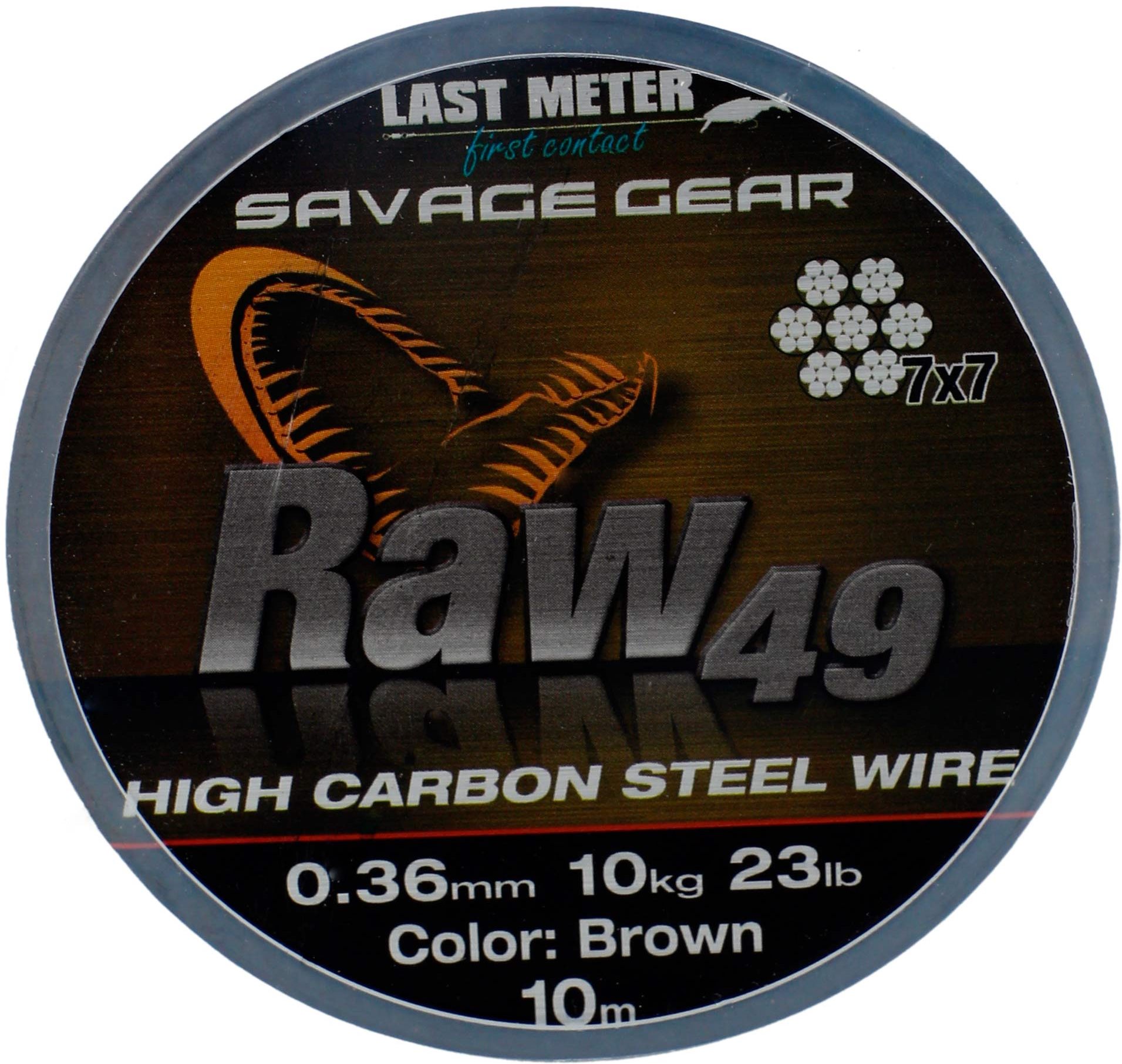 Savage Gear Raw49 0,36mm 11kg 24lb 10m Uncoated Brown