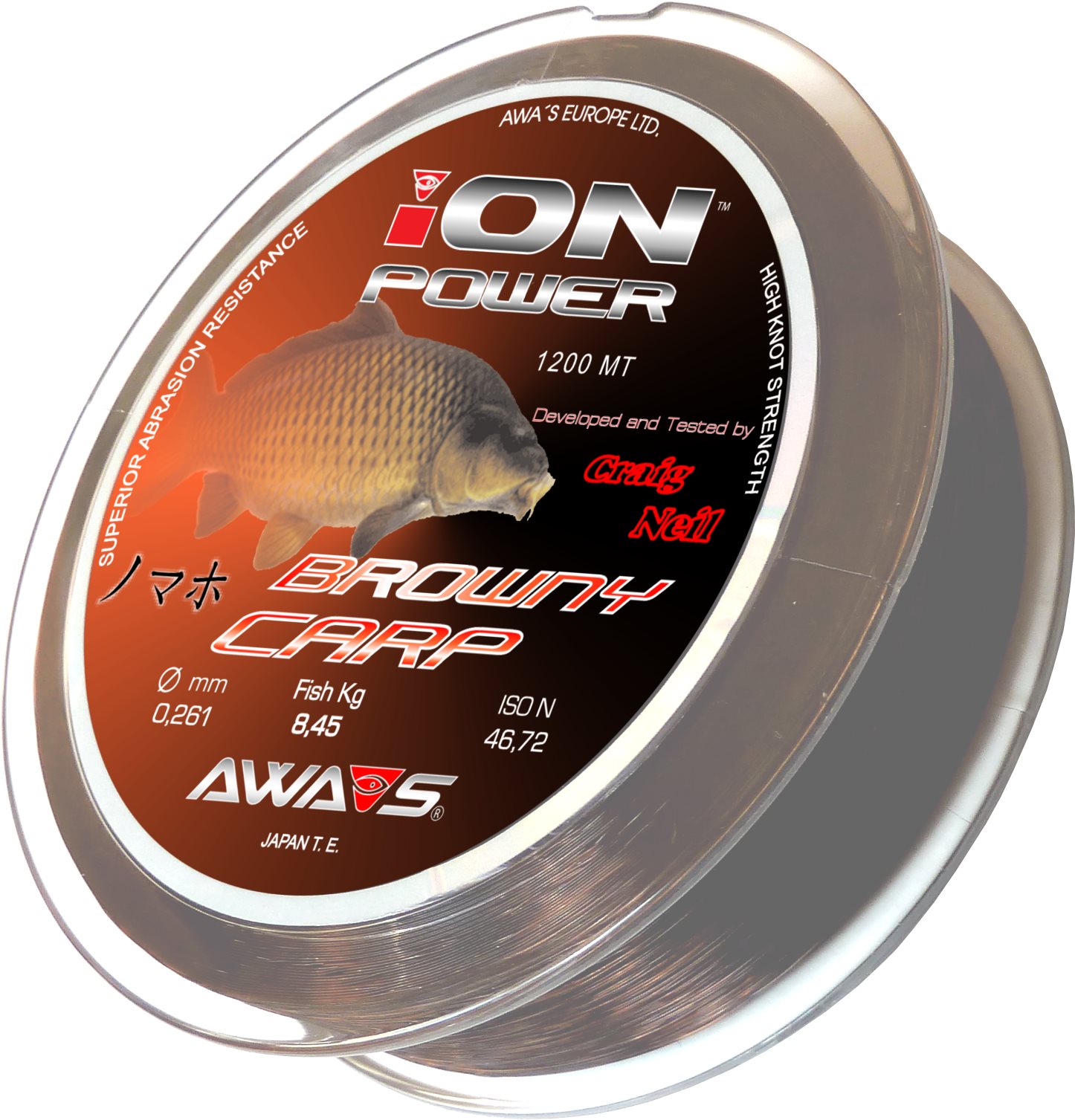 Awa Shima Vlasec Ion Power Browny Carp 0,370mm 1200m