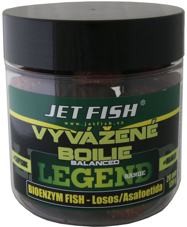 Jet Fish Vyvážené boilie Legend Bioenzim Fish + Losos/Asafoetida 20mm 130g