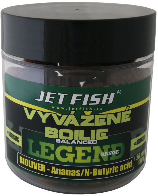 Jet Fish Vyvážené boilie Legend Bioliver + Ananas/N-Butyric 20mm 130g