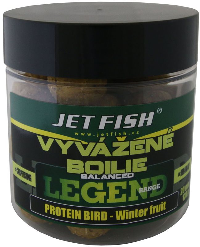 Jet Fish Vyvážené boilie Legend Protein Bird + Winter Fruit 20mm 130g